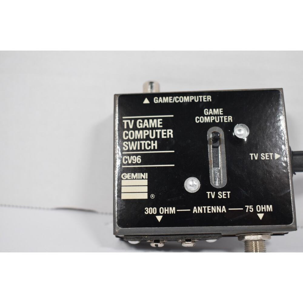 Vintage Gemini TV Game Computer Switch CV95/VG175 for Commodore, Mattel, Atari